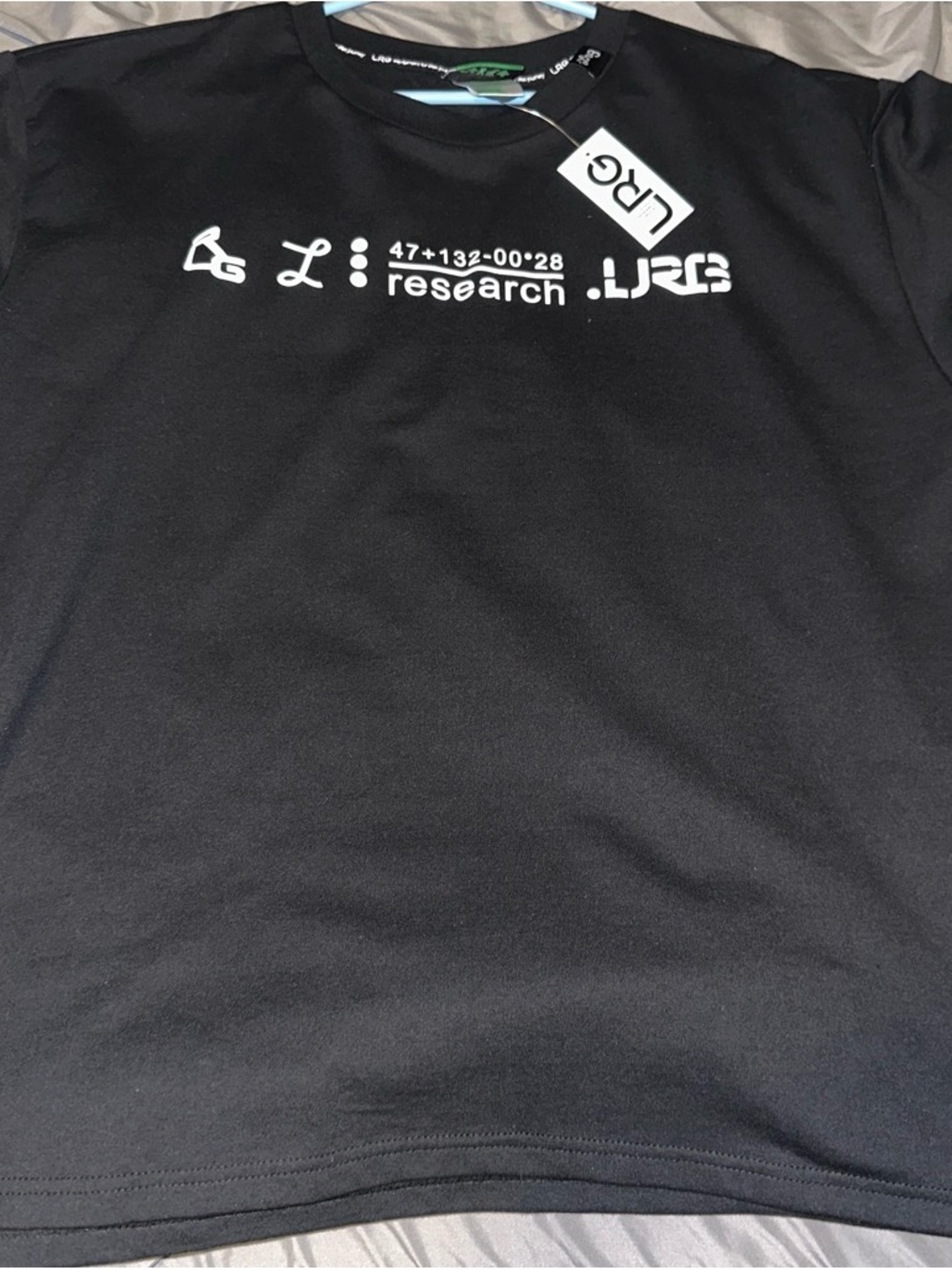 Lrg Black Short Sleeve Tee with White Research Graphic
